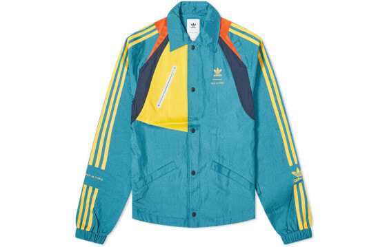 Куртка спортивная мужская adidas originals x BED J.W. FORD BENCH JACKET в зеленом цвете