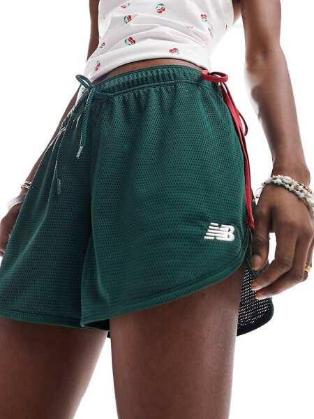 New Balance Athletics mesh shorts in green