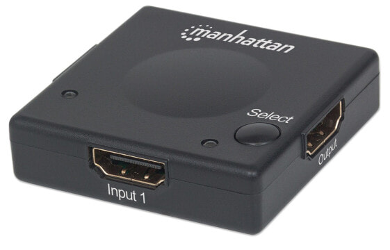 Manhattan HDMI Switch 2-Port - 1080p - Connects x2 HDMI sources to x1 display - Automatic and Manual Switching (via button) - No external power required - Black - Three Year Warranty - Blister - HDMI - 1.3b - Plastic - Black - 5 m - 480i - 480p - 576i - 576p - 720p