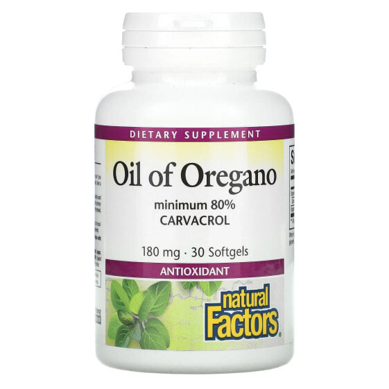 Oil Of Oregano, 180 mg, 30 Softgels