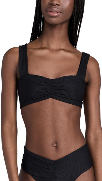 L*Space Women's Marlee Bikini Top Swimwear Black Size S