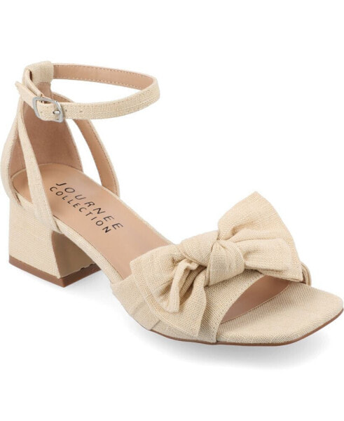 Women's Zevi Bow Detail Block Heel Sandals