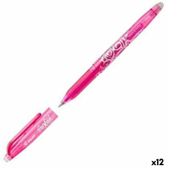 Ручка с жидкими чернилами Pilot Frixion Point Стираемые чернила Розовый (12 штук)