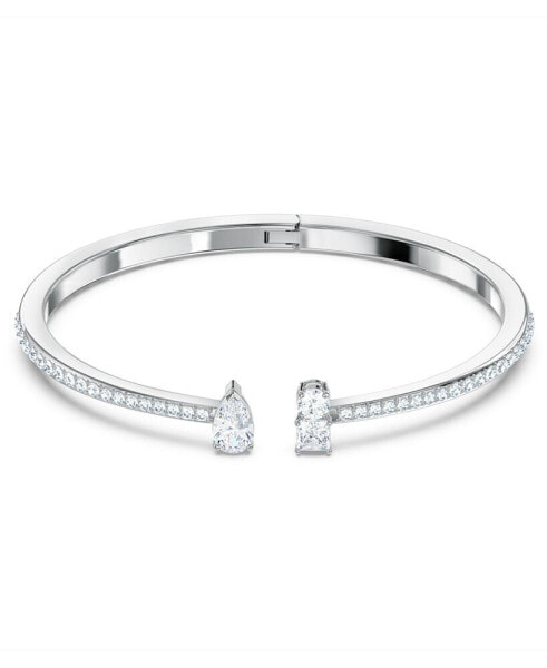 Silver-Tone Crystal Cuff Bracelet