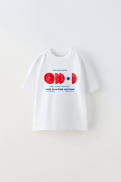 Raised slogan t-shirt