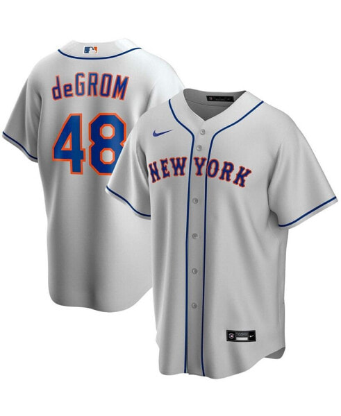 Men's Jacob deGrom Gray New York Mets Road Replica Player Name Jersey