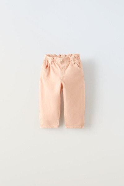 Twill paperbag trousers