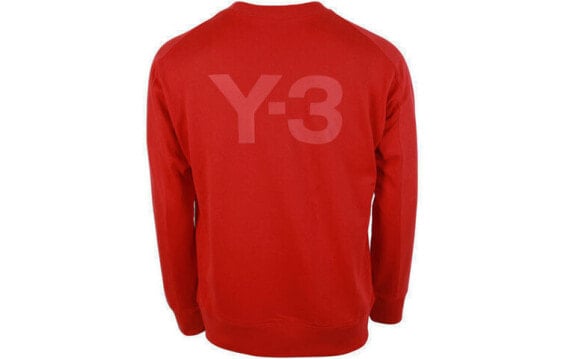 Толстовка Y-3 с круглым вырезом и логотипом FJ0352, мужская, красная