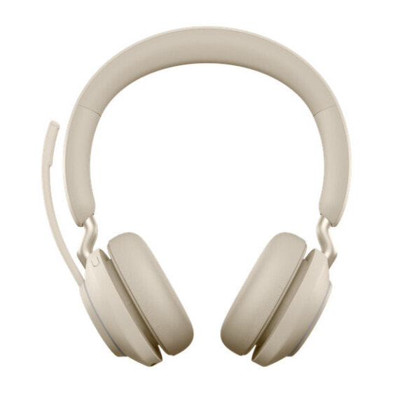 Jabra Evolve2 65 - MS Stereo - Headset - Head-band - Office/Call center - Beige - Binaural - Bluetooth pairing - Multi-key - Play/Pause - Track < - Track > - Volume + - Volume -