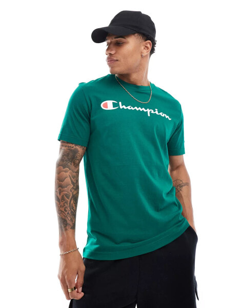 Champion chest logo t-shirt in dark green