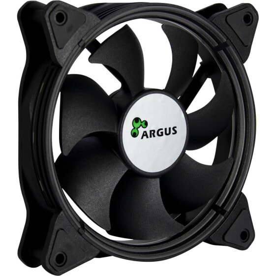 Inter-Tech Valo 1201 RGB - Fan - 12 cm - 1200 RPM - 24.8 dB - 59.81 cfm - Black