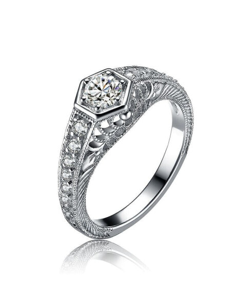 Sterling Silver Cubic Zirconia Sweet Spot Ring