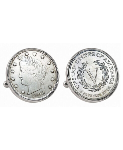 Запонки American Coin Treasures "Liberty Nickel Bezel"