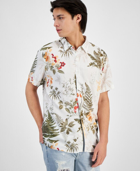Рубашка мужская Guess с графическим рисунком "Ботанический сад"