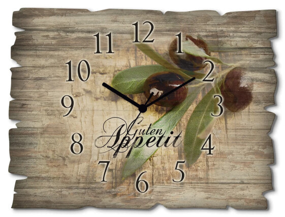 Wanduhr Holz Guten Appetit