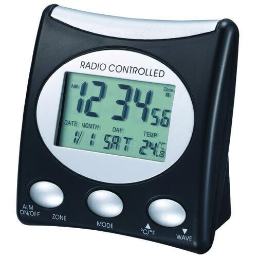 Technoline WT 221 T - Digital alarm clock - Black - 12/24h - LCD - Battery - 76 mm