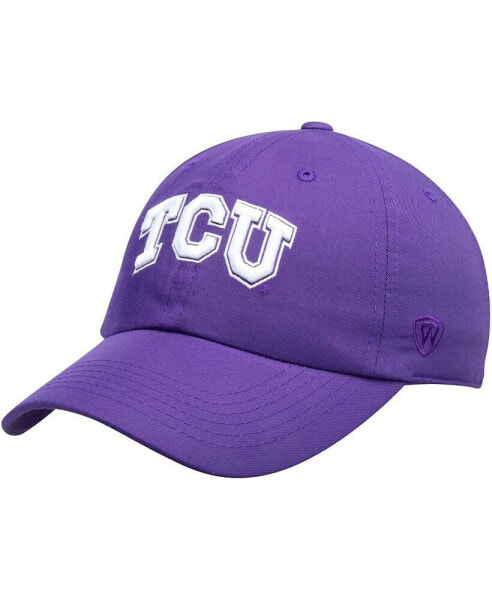 Men's Purple TCU Horned Frogs Primary Logo Staple Adjustable Hat