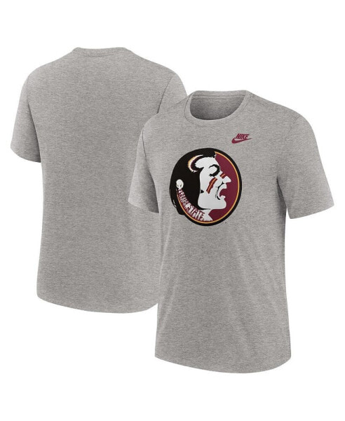 Men's Heather Gray Florida State Seminoles Blitz Evergreen Legacy Primary Tri-Blend T-Shirt