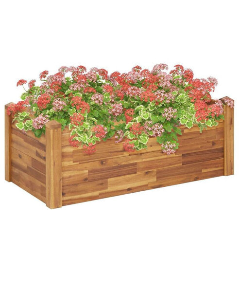 Garden Raised Bed 43.3"x23.6"x17.3" Solid Acacia Wood