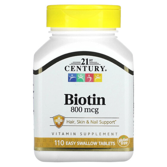 Витамин для здоровья кожи 21st Century Biotin, 10 000 мкг, 360 таблеток