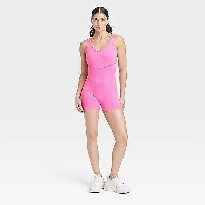 Women's Seamless Short Active Bodysuit - JoyLab Pink XXL