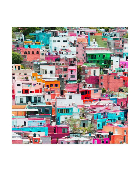 Philippe Hugonnard Viva Mexico 3 Guanajuato Colorful Cityscape IV Canvas Art - 15.5" x 21"