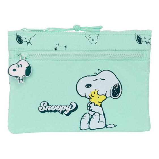 SAFTA Great With 2 Zippers Snoopy Groovy Pencil Case