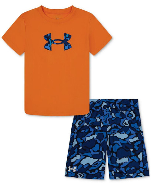 Toddler & Little Boys Logo T-Shirt & Printed Shorts, 2 Piece Set