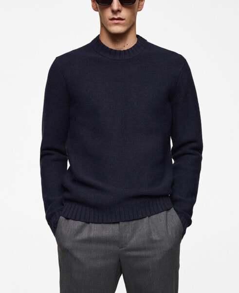 Men's Ribbed Details Knitted Sweater