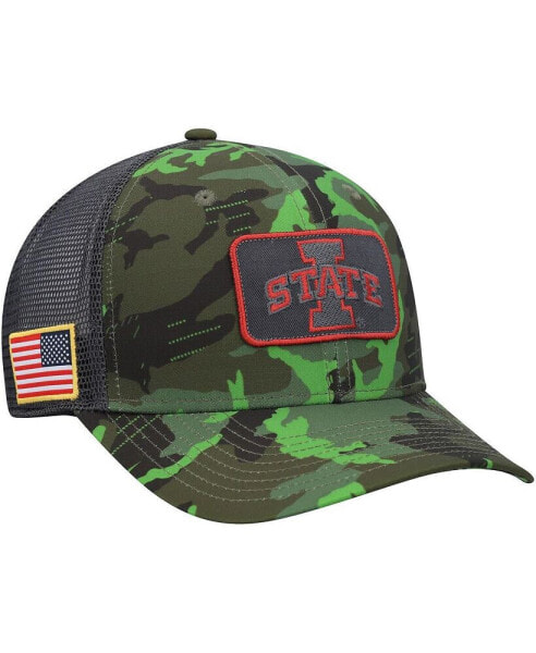 Men's Camo, Black Iowa State Cyclones Classic99 Veterans Day Trucker Snapback Hat