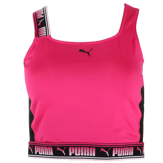 Puma Strong Branding Training Scoop Neck Athletic Tank Top Womens Pink Casual A