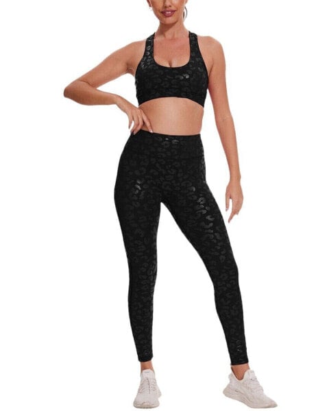 Evia Sport 2Pc Top & Legging Set Women's 8