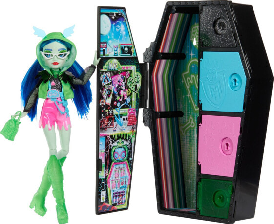 Mattel Monster High Staszysekrety Ghoulia Yelps Seria 3 Neonowa (HNF81)