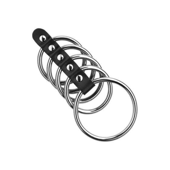 Penismanschette mit 5 Ringen, 4 - 5,5 cm