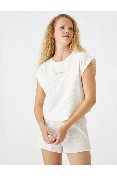 Пижама Koton Embroidered Short Sleeve