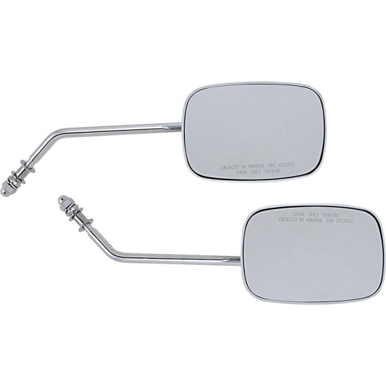 DRAG SPECIALTIES Rectangular Long Rearview Mirrors Set