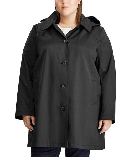 Plus Size Hooded Raincoat