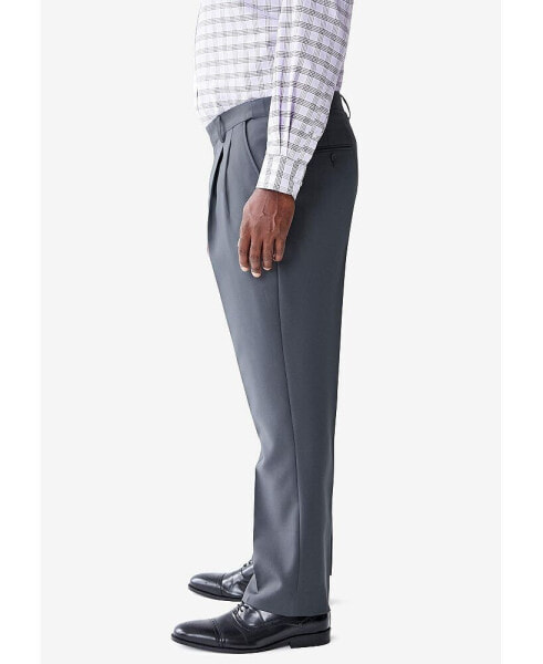 Big & Tall KS Signature Collection Easy Movement Pleat-Front Expandable Dress Pants - 60 40, Grey