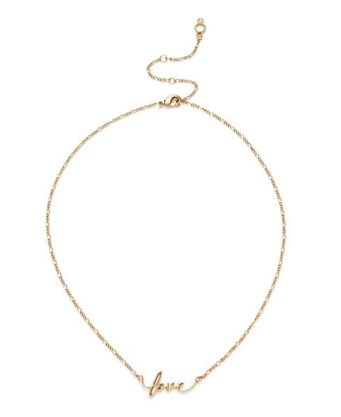 Kleinfeld gold-Tone LOVE Script Bib Necklace