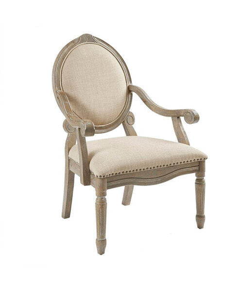 Rory Fabric Oval Back Accent Chair