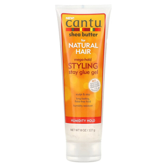 Shea Butter for Natural Hair, Mega-Hold Styling Stay Glue Gel, 8 oz (227 g)