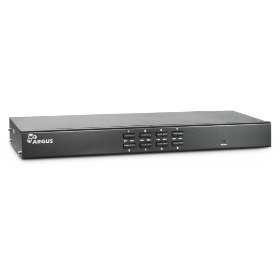 Inter-Tech KVM AS-9108DU - 1920 x 1080 pixels - Full HD - Rack mounting - Black