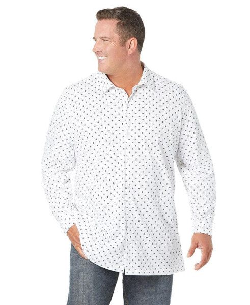 Big & Tall Stretch Knit Long Sleeve Buttondown