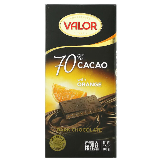 Шоколадная плитка Valor Intense Dark, 70% какао, 100 г