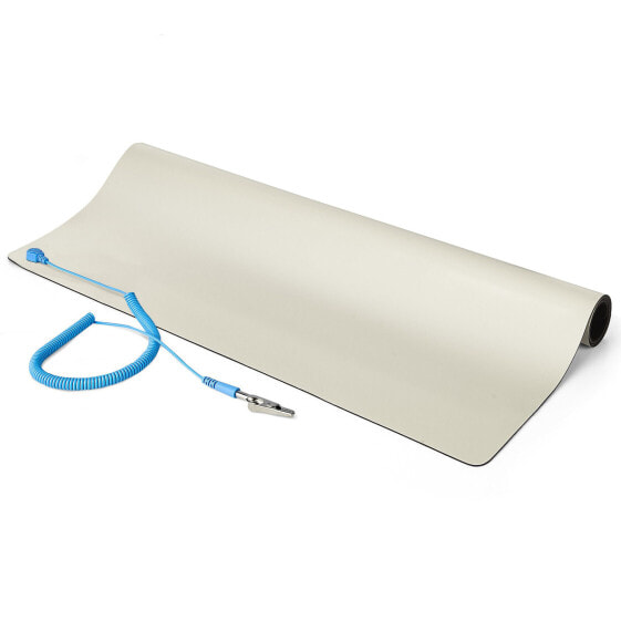 StarTech.com Anti Static Mat - ESD Mat for Electronics Repair - Anti Static Table/Desk Mat w/Detachable Grounding Wire - ANSI/ESD S 4.1 - Flexible Thermoplastic Work Pad/Mat - 23x47 in (60x120cm) - Beige - Polyvinyl chloride (PVC) - Polyvinyl chloride (PVC) - Table -