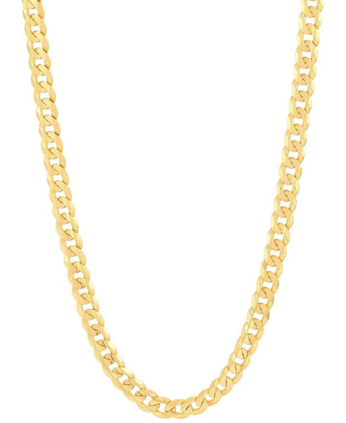 Polished Solid Curb Link 22" Chain Necklace (5-1/2mm) in 10k Gold