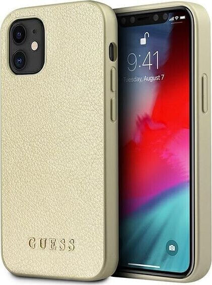 Guess Guess GUHCP12SIGLGO iPhone 12 mini 5,4" złoty/gold hardcase Iridescent