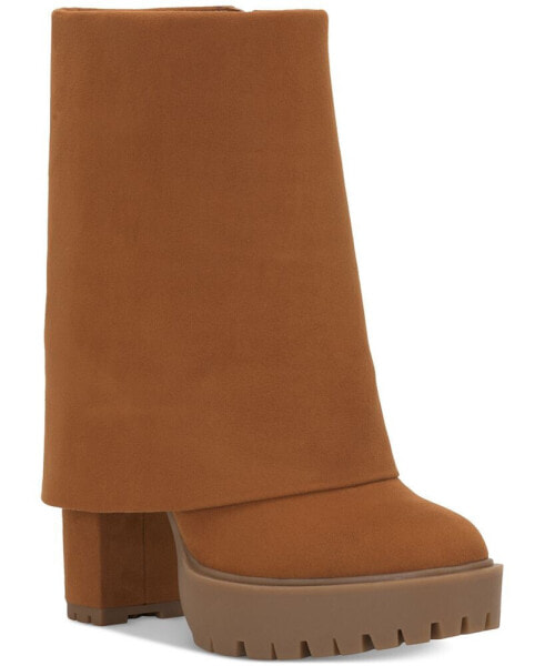 Women's Acelina Fold-Over Cuffed Dress Booties, Created for Macy's