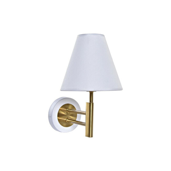Настенный светильник DKD Home Decor 25W Позолоченный Металл полиэстер Белый 220 V (19 x 25 x 30 cm)
