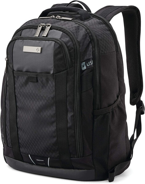 Мужской городской рюкзак черный Samsonite Carrier Fullpack Backpack, Black, One Size